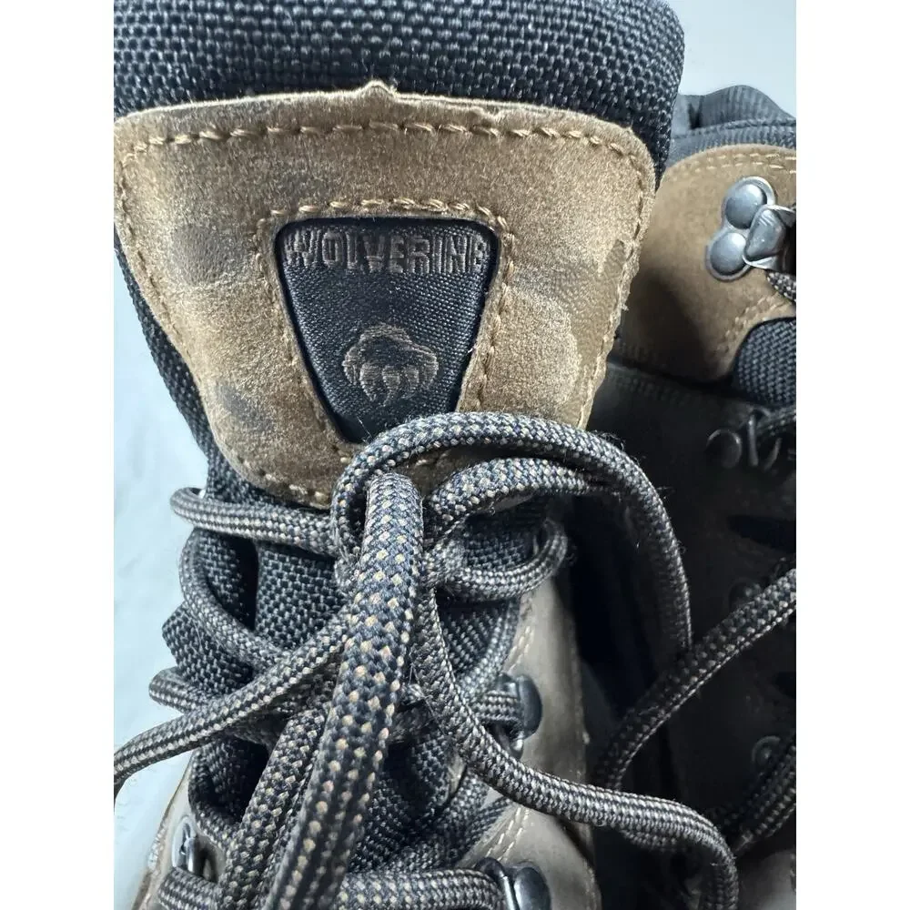 Wolverine Waterproof Hiking Work Boots Brown Leather Men’s US 9.5 Wide W05103